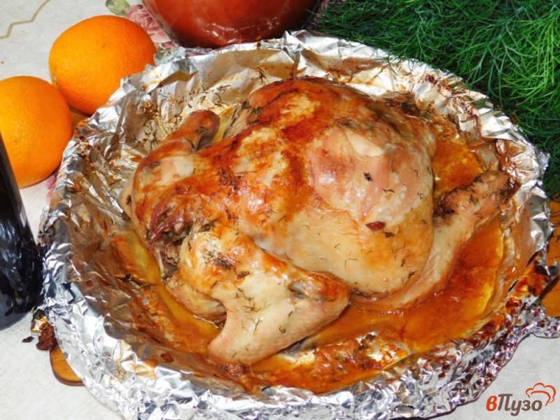 Фото приготовление рецепта: Курица с базиликом и апельсинами шаг №4