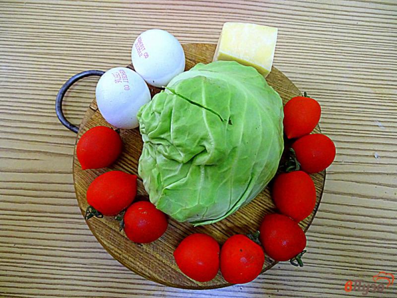 Фото приготовление рецепта: Салат из капусты, сыра, помидоров с особой заправкой шаг №1