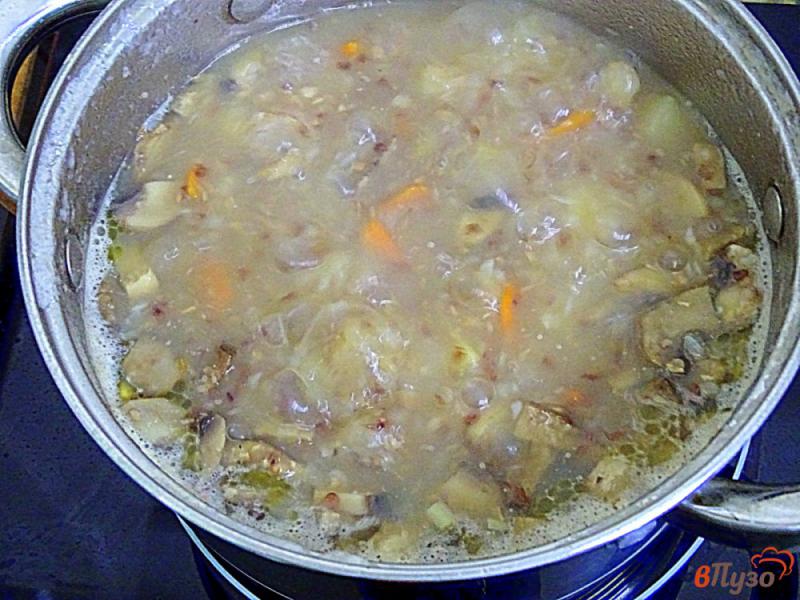 Фото приготовление рецепта: Суп гречневый с грибами шаг №8