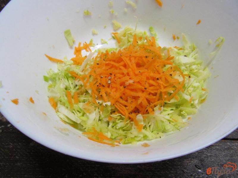 Фото приготовление рецепта: Салат из молодой капусты с яблоком и морковью шаг №3