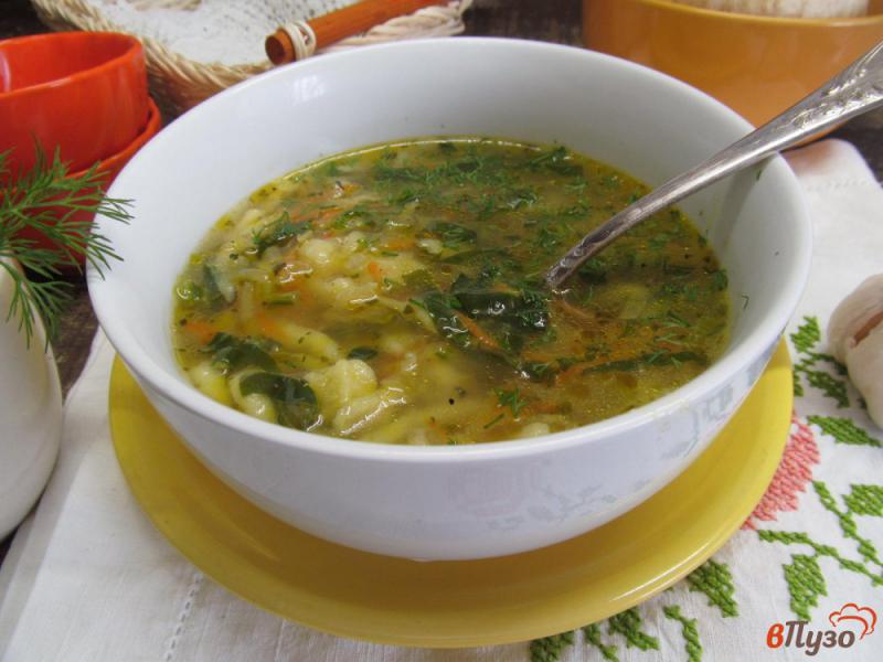 Фото приготовление рецепта: Куриный суп с клецками шаг №12