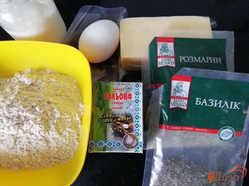 Фото приготовление рецепта: Сырные вафли с овсяной мукой шаг №1