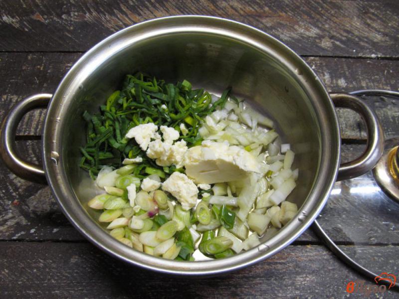 Фото приготовление рецепта: Луковый суп с молодой капустой и яйцом шаг №1