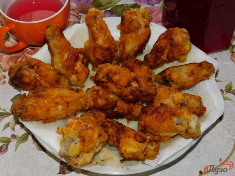 Фото приготовление рецепта: Куриные крылья с соевым соусом в хрустящем кляре шаг №4