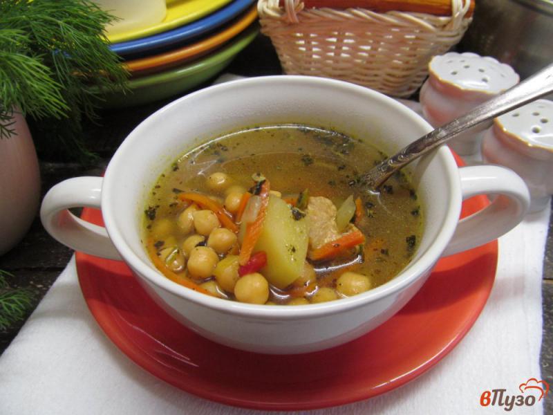 Фото приготовление рецепта: Суп из индейки с нутом шаг №8