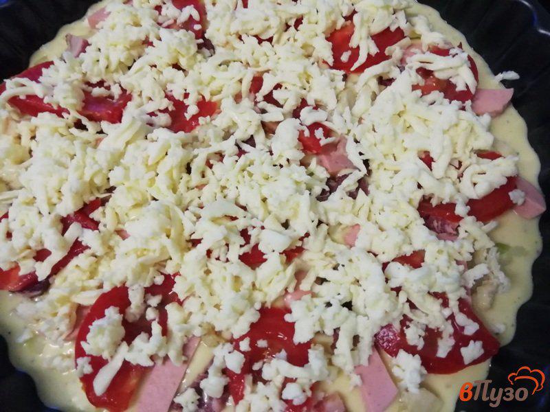 Фото приготовление рецепта: Пицца на наливном тесте шаг №4
