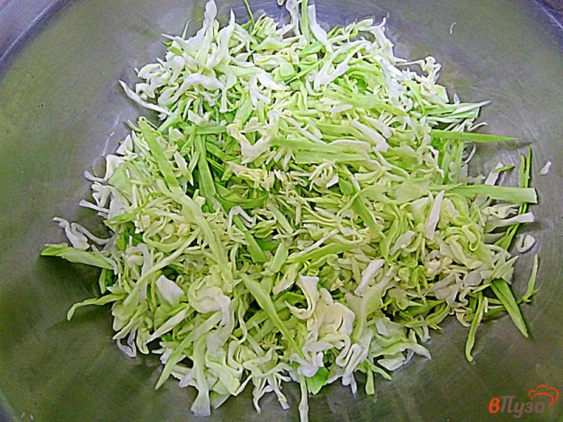 Фото приготовление рецепта: Салат из капусты, помидоров, огурцов и редиса шаг №2