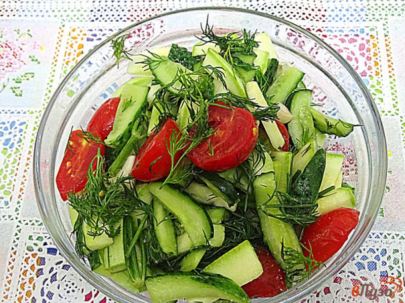 Фото приготовление рецепта: Малосольный салат шаг №9
