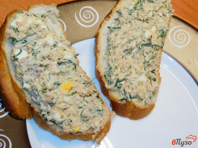 Фото приготовление рецепта: Намазка с тунцом для бутербродов шаг №4
