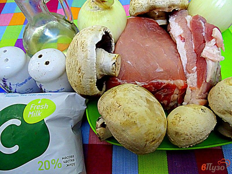 Фото приготовление рецепта: Свинина тушёная с грибами шаг №1