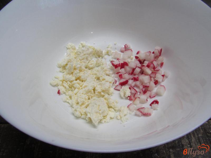 Фото приготовление рецепта: Овощной салат с творогом шаг №1