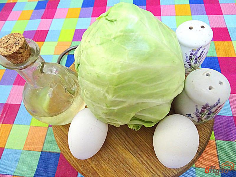 Фото приготовление рецепта: Капуста жареная в яйце шаг №1