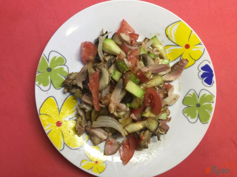 Фото приготовление рецепта: Лаваш с гриль овощами, сметанным соусом и курицей шаг №2
