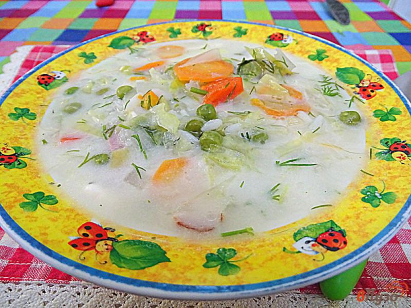 Фото приготовление рецепта: Овощной суп без картофеля шаг №8