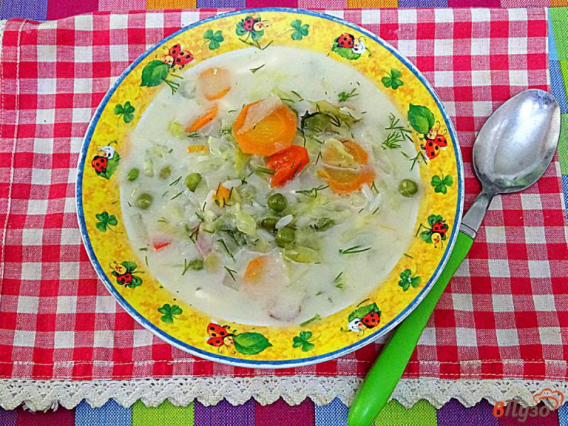 Фото приготовление рецепта: Овощной суп без картофеля шаг №9