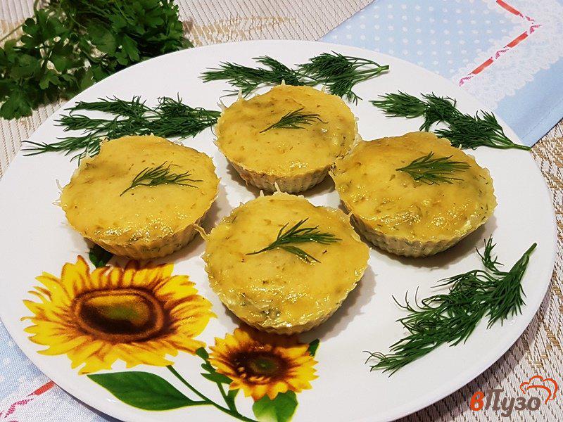 Фото приготовление рецепта: Кабачково-сырные кексы шаг №9