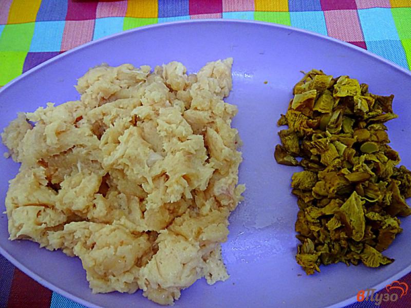 Фото приготовление рецепта: Каннеллони с фаршем, лисичками, помидорами под соусом бешамель шаг №2