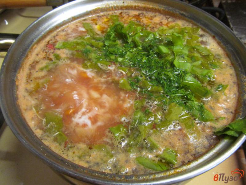 Фото приготовление рецепта: Суп с фасолью и щавелем шаг №5