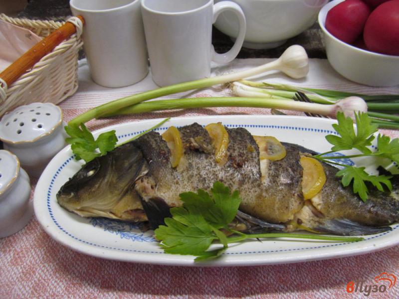 Фото приготовление рецепта: Рыба линь с лимоном на пару шаг №6