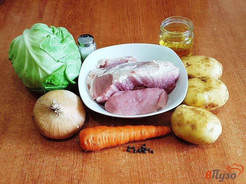 Фото приготовление рецепта: Щи из свежей капусты со свининой шаг №1