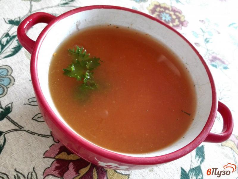 Фото приготовление рецепта: Томатный куриный суп с укропом шаг №9