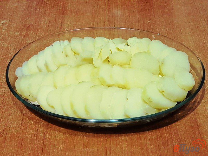 Фото приготовление рецепта: Запеканка с грибами и картофелем шаг №10