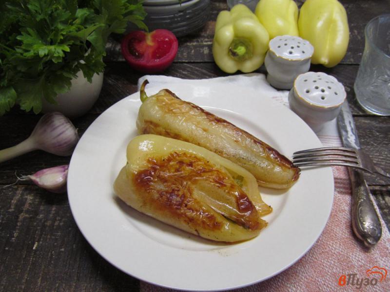 Фото приготовление рецепта: Жареный болгарский перец с начинкой шаг №8