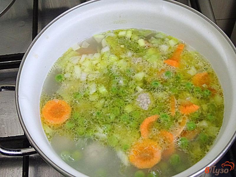 Фото приготовление рецепта: Суп овощной летний с фрикадельками шаг №9
