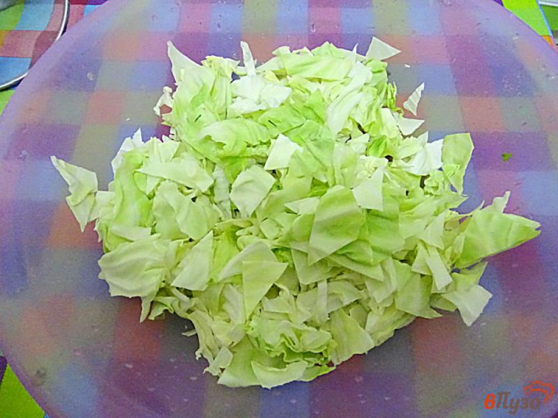 Фото приготовление рецепта: Свекольная ботва с капустой в соусе шаг №5
