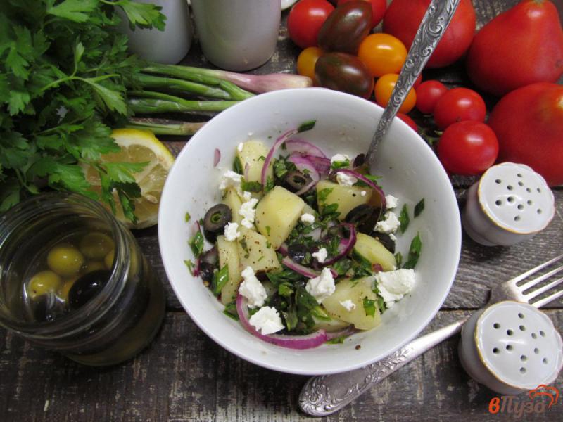 Фото приготовление рецепта: Пататосалата - греческий картофельный салат шаг №5