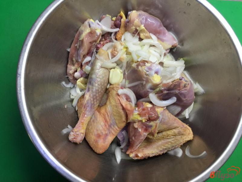 Фото приготовление рецепта: Шашлык из куриного мяса в духовке шаг №2