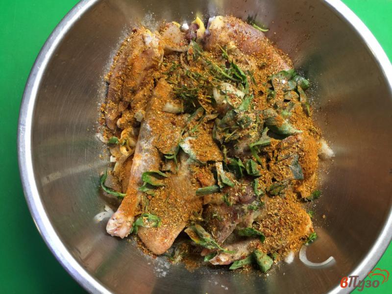 Фото приготовление рецепта: Шашлык из куриного мяса в духовке шаг №4