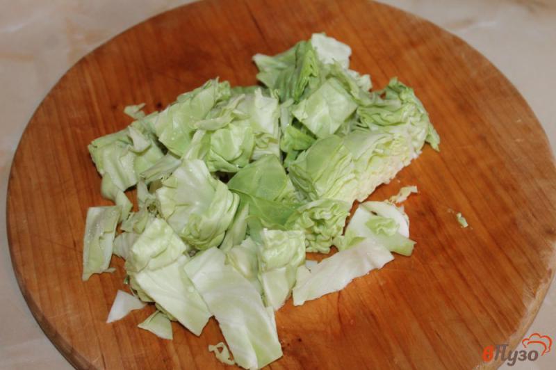Фото приготовление рецепта: Рагу из молодых овощей со шпинатом и зеленым горошком в мультиварке шаг №3
