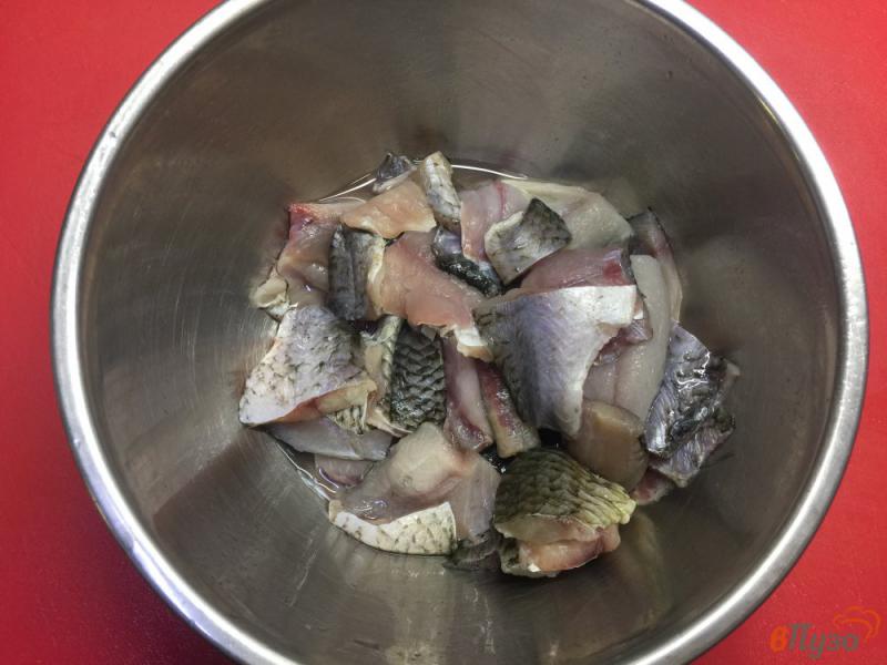Фото приготовление рецепта: Рыба запеченная в соевом соусе с луком и чесноком шаг №1