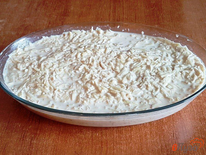 Фото приготовление рецепта: Пирог-запеканка из картофеля с сыром шаг №7