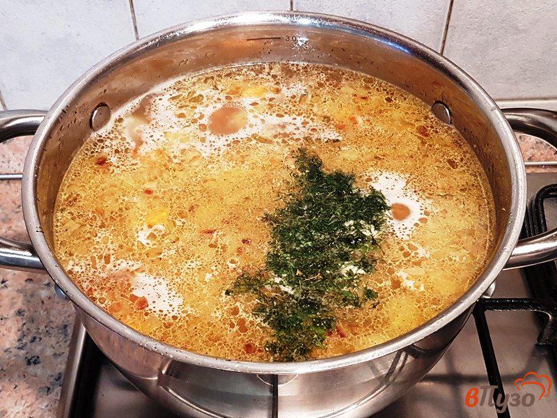 Фото приготовление рецепта: Куриный суп с макаронами шаг №8