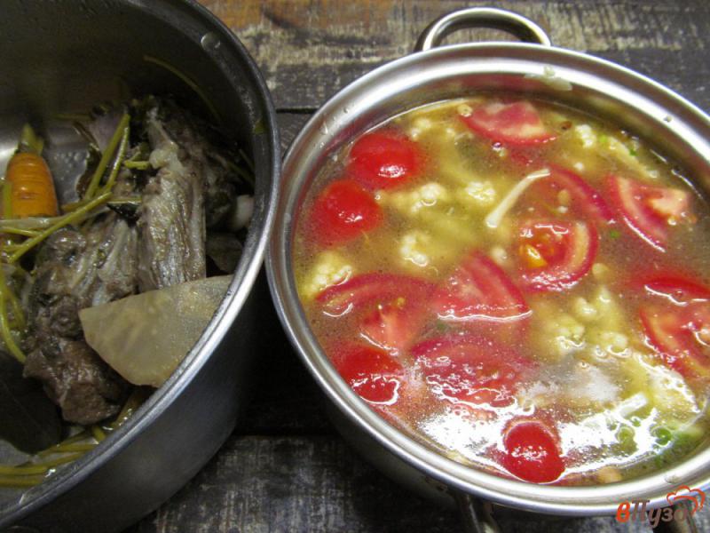 Фото приготовление рецепта: Суп из чечевицы с цветной капустой шаг №5