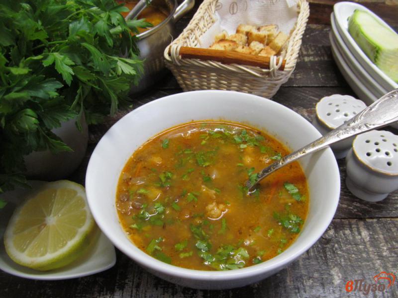Фото приготовление рецепта: Суп из чечевицы с цветной капустой шаг №8