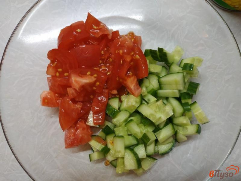 Фото приготовление рецепта: Хрустящий салат с беконом и кукурузой шаг №2