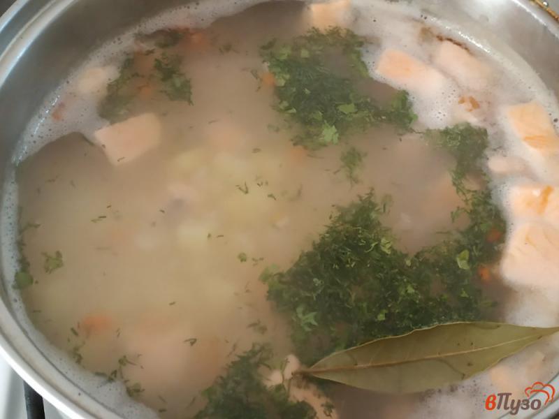 Фото приготовление рецепта: Рыбный суп с форелью шаг №6