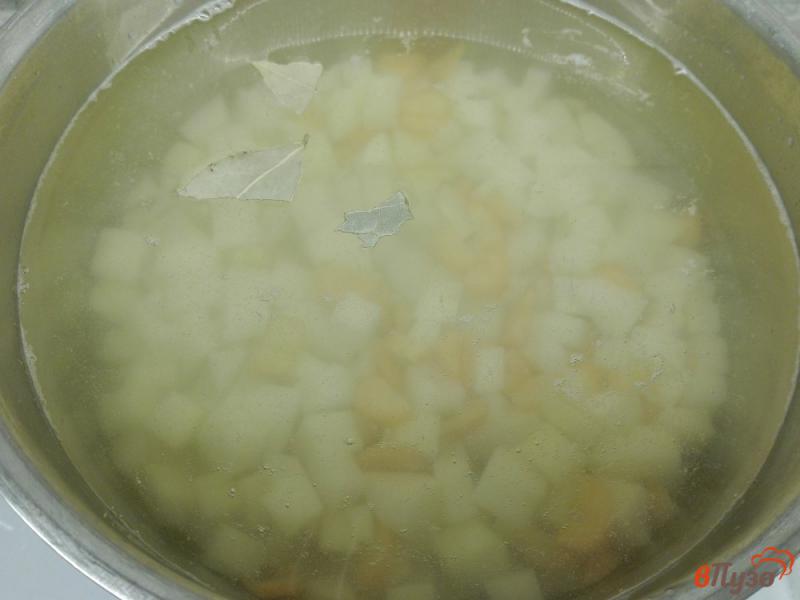 Фото приготовление рецепта: Суп из консервированной горбуши шаг №2