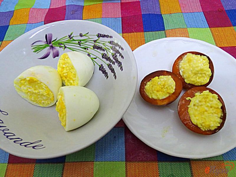 Фото приготовление рецепта: Яйца фаршированные *Боровички* шаг №8