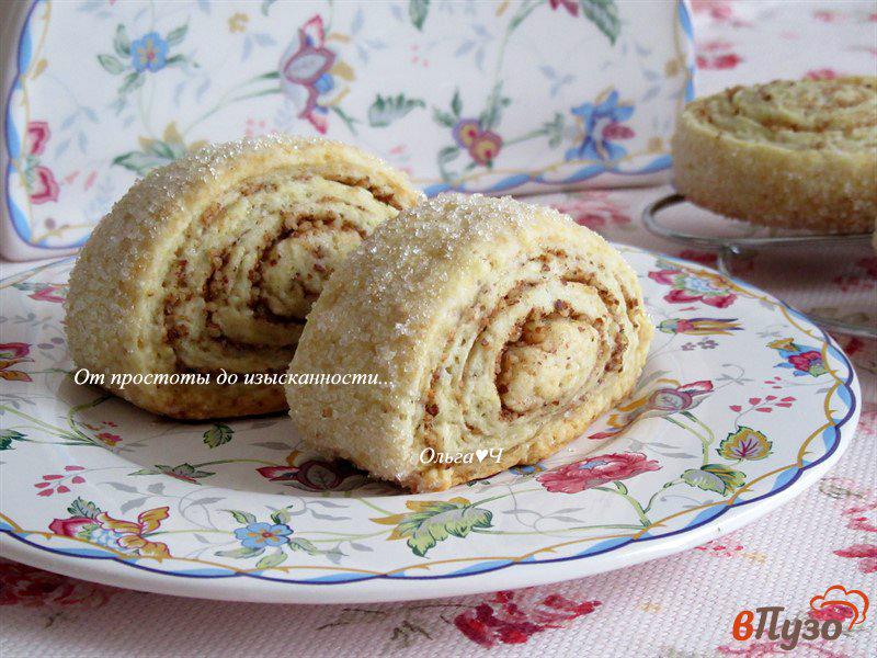 Фото приготовление рецепта: Печенье с грецкими орехами и корицей шаг №7