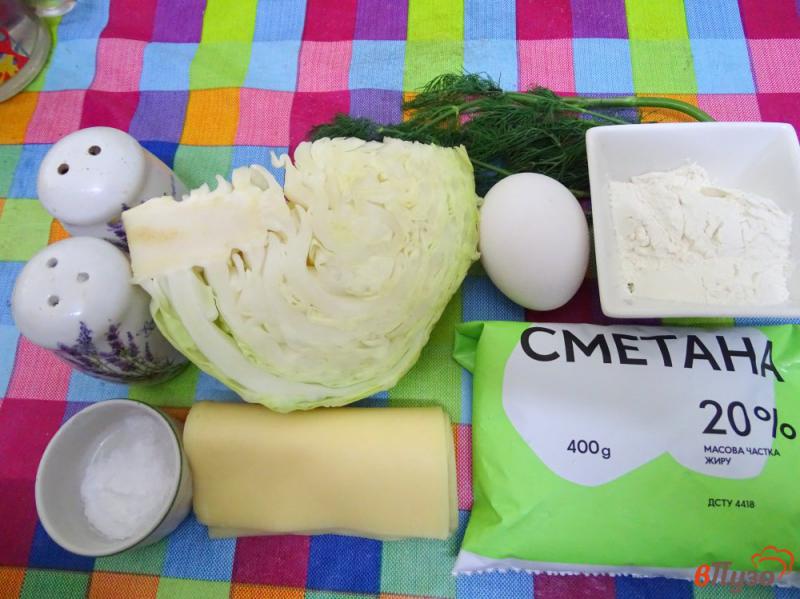 Фото приготовление рецепта: Капустные оладьи с сыром в духовке шаг №1