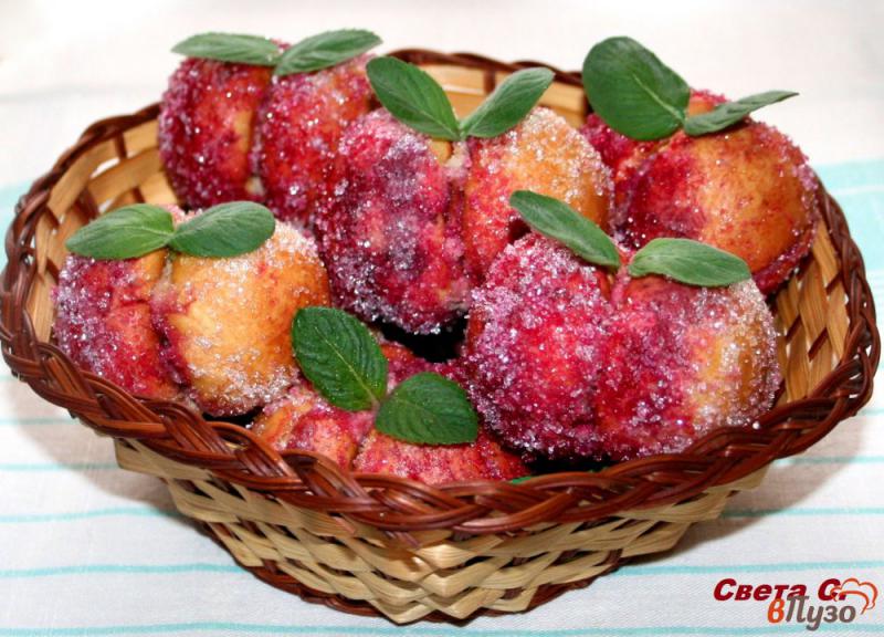 Фото приготовление рецепта: Пирожные «Персики» шаг №10