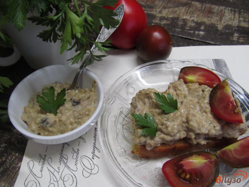 Фото приготовление рецепта: Закуска из печеного баклажана шаг №6