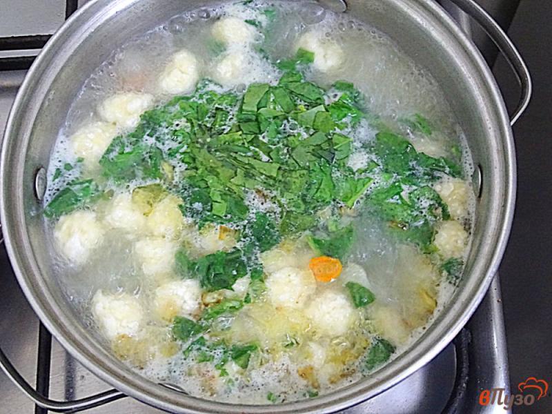 Фото приготовление рецепта: Суп с сырными галушками шаг №8