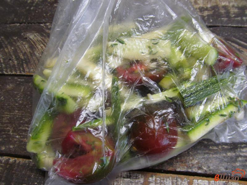 Фото приготовление рецепта: Малосольный овощной салат шаг №5