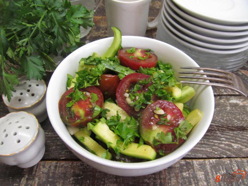 Фото приготовление рецепта: Малосольный овощной салат шаг №6