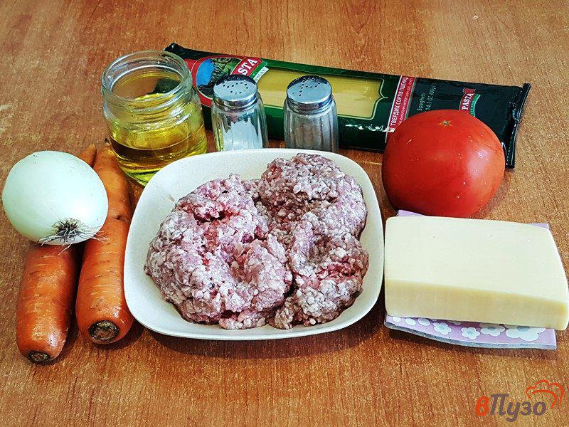 Фото приготовление рецепта: Паста с мясным фаршем шаг №1